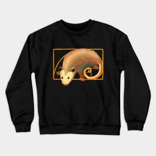 Fibonacci Spiral Opossum | Possum in Golden Ratio Spiral Crewneck Sweatshirt